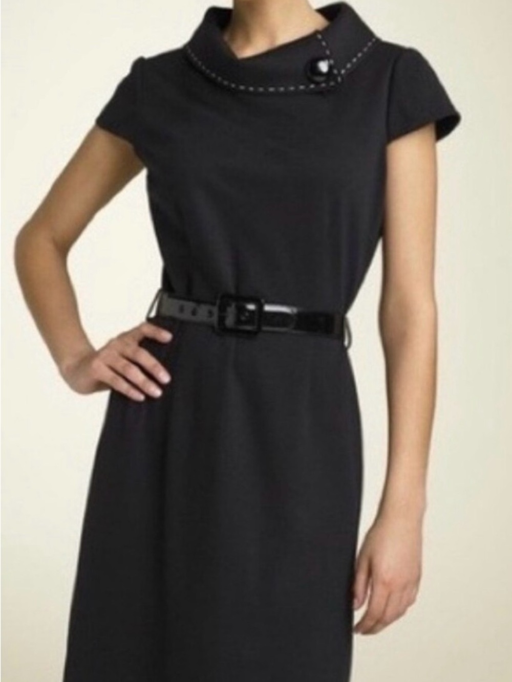 TAHARI ASL Classic Black Sheath Dress 6